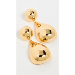 Lele Sadoughi Small Dome Teardrop Earrings in Gold New Womens Dangle Drop